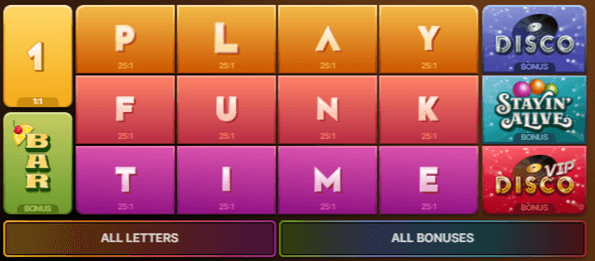 Funky Time: Betting board