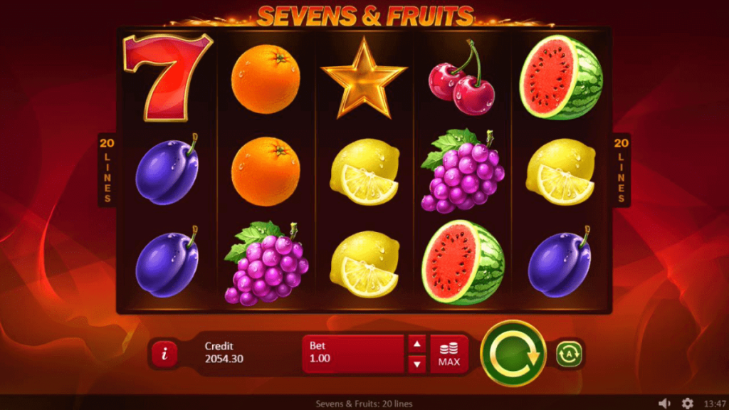 Слот Sevens & Fruits: 20 Lines