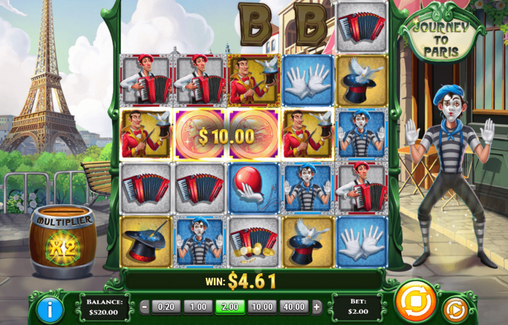 Journey to Paris как выглядит слот